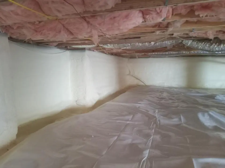 Crawl space encapsulation with closed-cell spray foam for Roof Maintenance in Anderson Creek